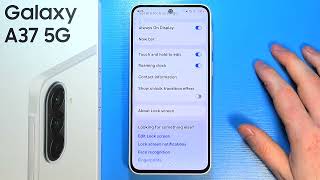 Samsung Galaxy A37 5G: How to Enable/Disable Unlock Transition