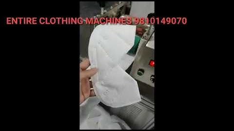 Semi-automatic N95 mask making machine with nose bridge insertion