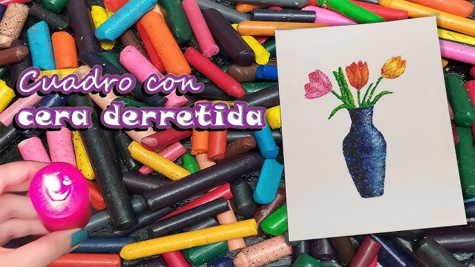 CRAYON ART, Crea tu propio cuadro Multicolor (Muy fácil), DIY