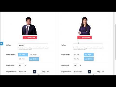 How to add two agent images to a slider | PageManager