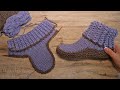 Домашние сапожки спицами | Homemade knitted slippers