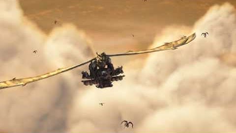 Dungeon Siege II - Act I dropships approaching Greilyn Beach