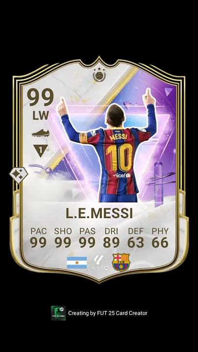 FIFA ranking over card Lionel Messi OVR courd level 99 #messi #fifa #football #ovr