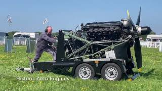 Rolls-Royce Merlin aero engine at the Anglesey Vintage Rally 2024