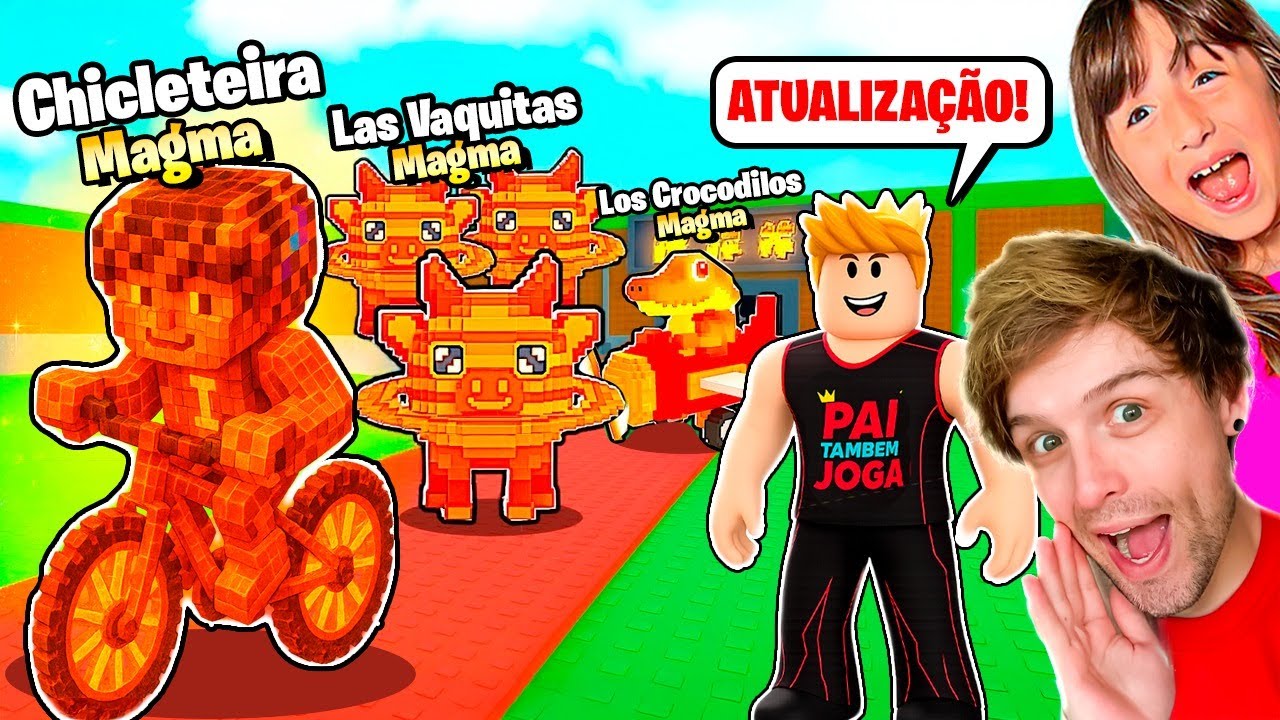 TUDO SOBRE a ATUALIZAÇÃO *LAVA* no ROUBE UM BRAINROT! MAGMA LAS VAQUITAS, CHICLETEIRA NO ROBLOX