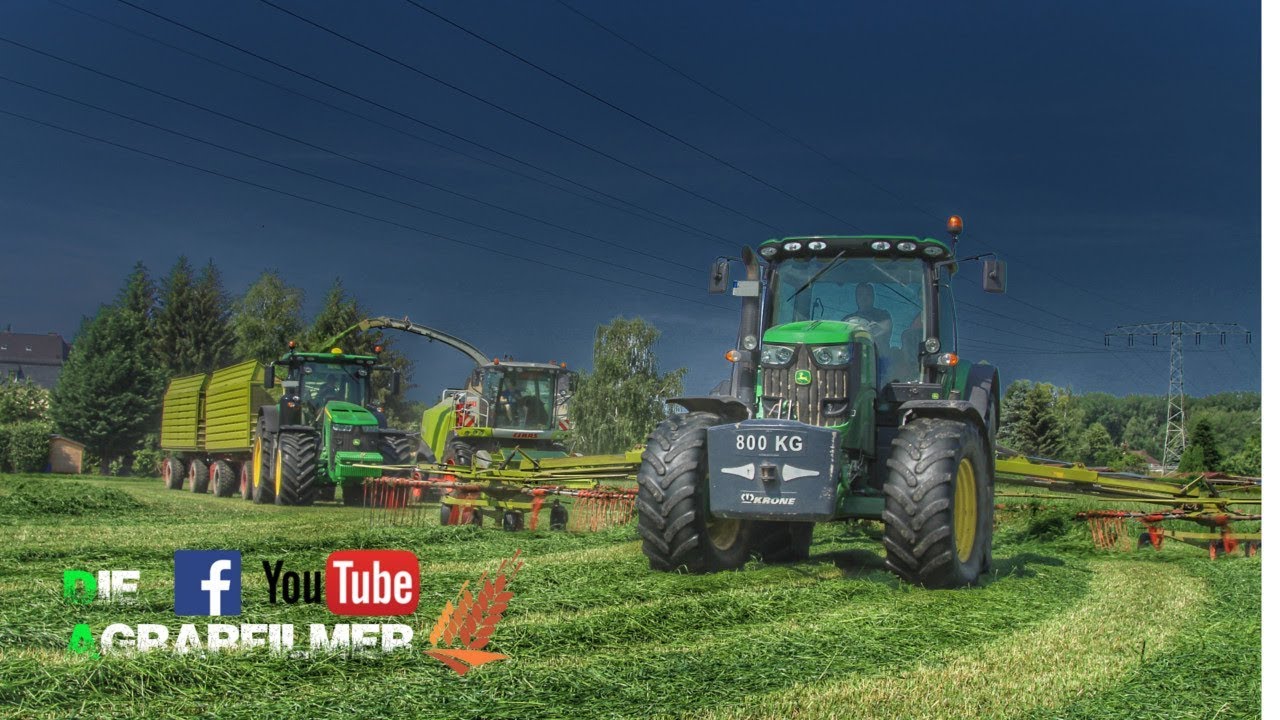 2. Schnitt 2018; 4 John Deere, Claas Jaguar 850, Case / Die Agrarfilmer [HD]