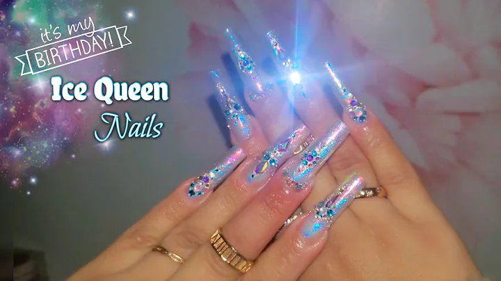 Watch Me Do My Nails | ICE QUEEN  BIRTHDAY NAILS | Builder Gel Nails Tutorial