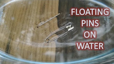 Floating pins on water || Surface tension experiment || Physics experiment