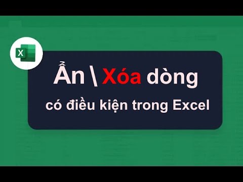 ẩn dòng có điều kiện trong excel | xoá dòng trống trong excel | add in myexcel