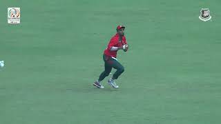 NAHID RANA STRIKES! 🚀🏏🇧🇩A sharp catch by Saif Hassan and Cooper Connolly is on his way back!