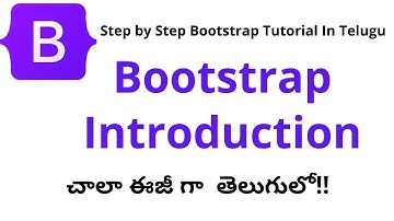 #1 Introduction to Bootstrap in Telugu|Bootstrap in Telugu|Bootstrap Introduction|What is Bootstrap