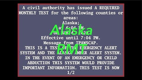 EAS Reenactment Mock: Alaska Required Monthly Test - 03/04/2020
