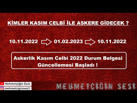 Kasım Celbi 2022 İle Kimler Askere Gidecek | Mehmetçiğin Sesi