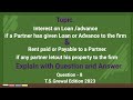 Provision for Interest on Loan and Rent Paid to Partner