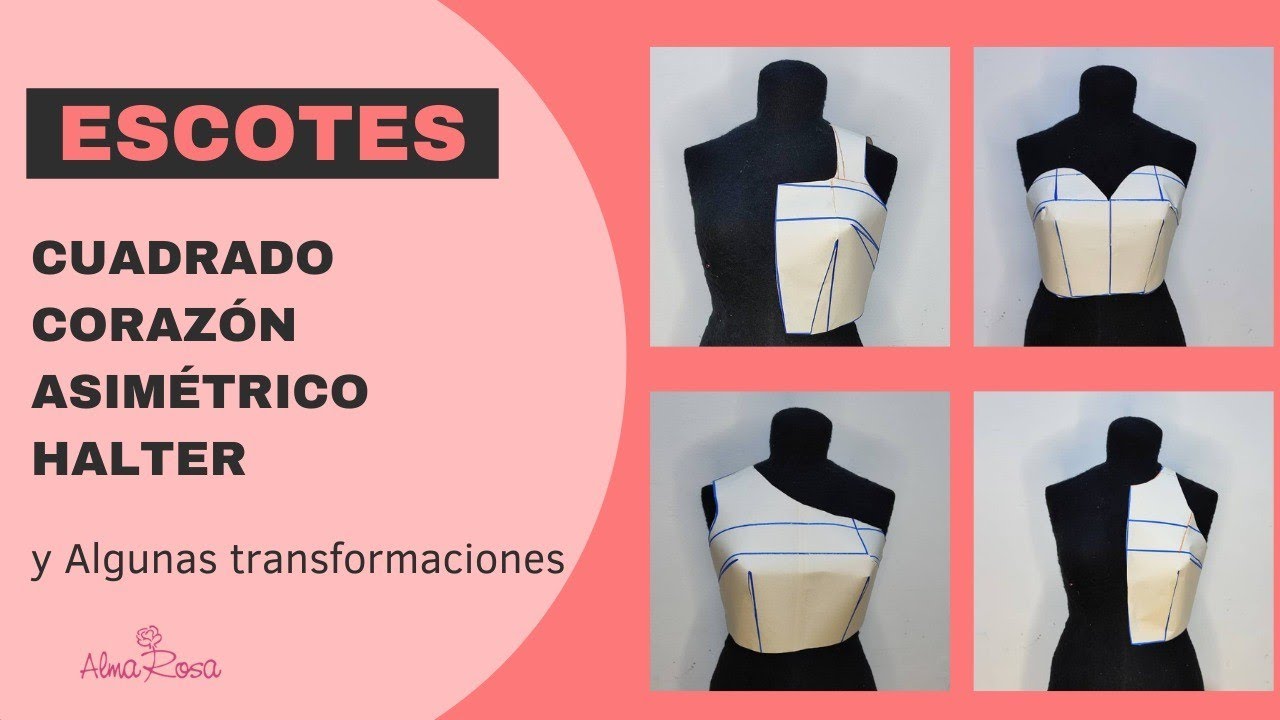 Escotes Cuadrado, Corazón, Halter #patronaje #confeccion #diycostura
