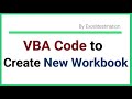 VBA to Create New Workbook - Excel VBA Macro Example