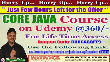 CORE JAVA Course on Udemy @360/-