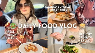 Daily Food Vlog: REAL French Toast By A French | American Loaded Fries | Healthy Salad