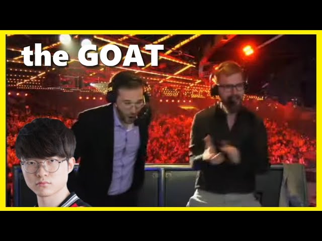 Casters get hyped for Faker outplaying Jensen in 1v1 class=