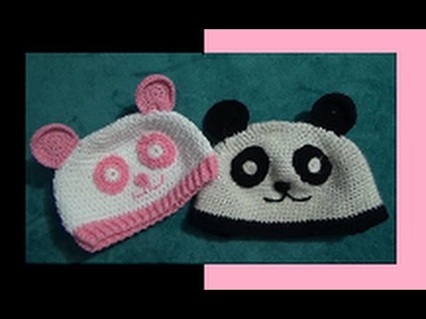 Gorro de Panda a Crochet - YouTube