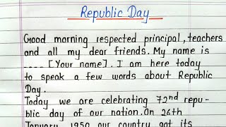 Short republic day (26 January) speech || Republic day short speech 2021