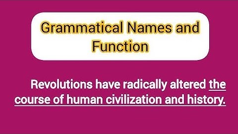 Grammatical Names and Functions: What is the grammatical name for the underlined expression?