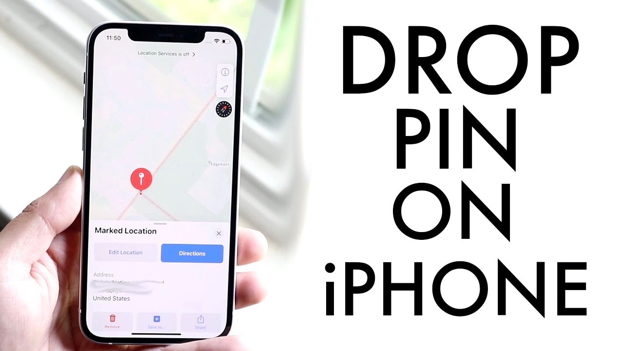 How do I drip a pin on my iPhone?