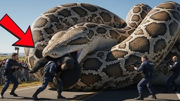 Dappere helden redden moederbeer van dodelijke aanval door gigantische python 🐍