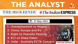 The Analyst 8th May 2024 Current Affairs Today | Vajiram and Ravi Daily Newspaper Analysis