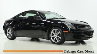 Chicago Cars Direct Presents a 2004 Infinti G35 Coupe. Black/Black. #826575