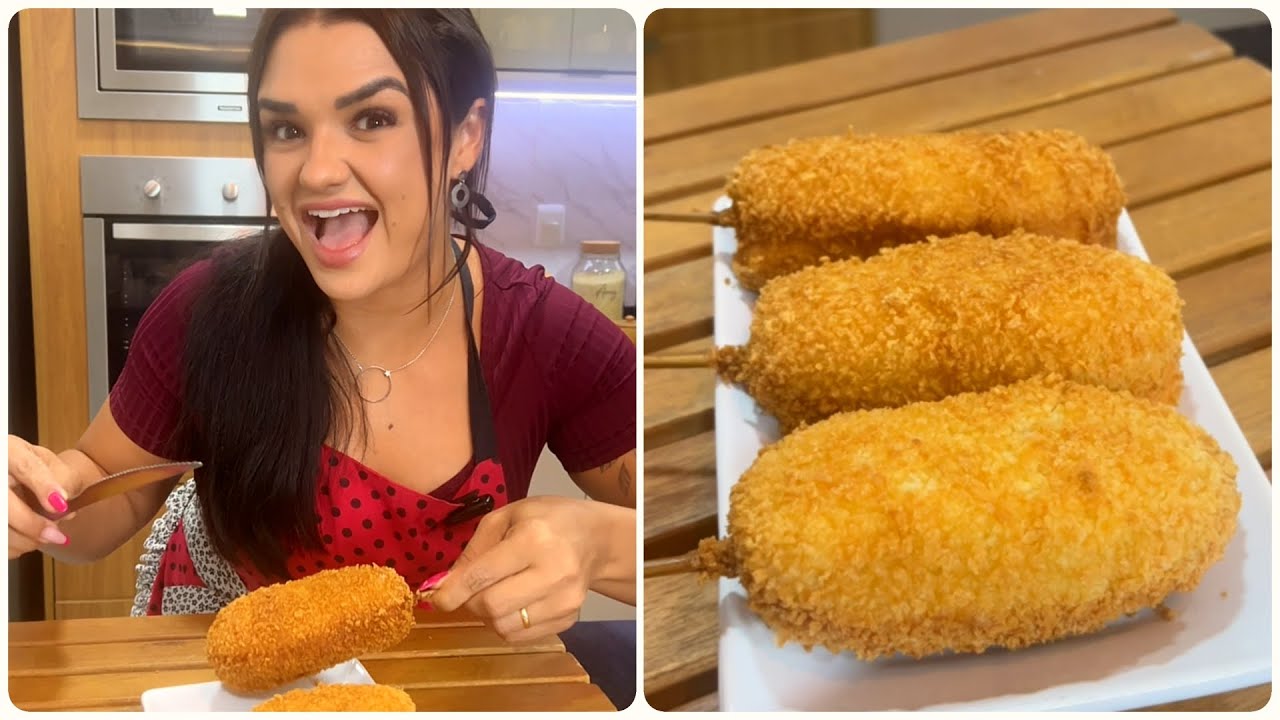 HOT DOG COREANO! PRIMEIRA VEZ QUE FAÇO! EU ME APAIXONEI DE TÃO SABOROSO!😋