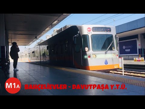 İstanbul, M1A İle Bahçelievler - Davutpaşa Yıldız Teknik Üniversitesi arası yolculuk.