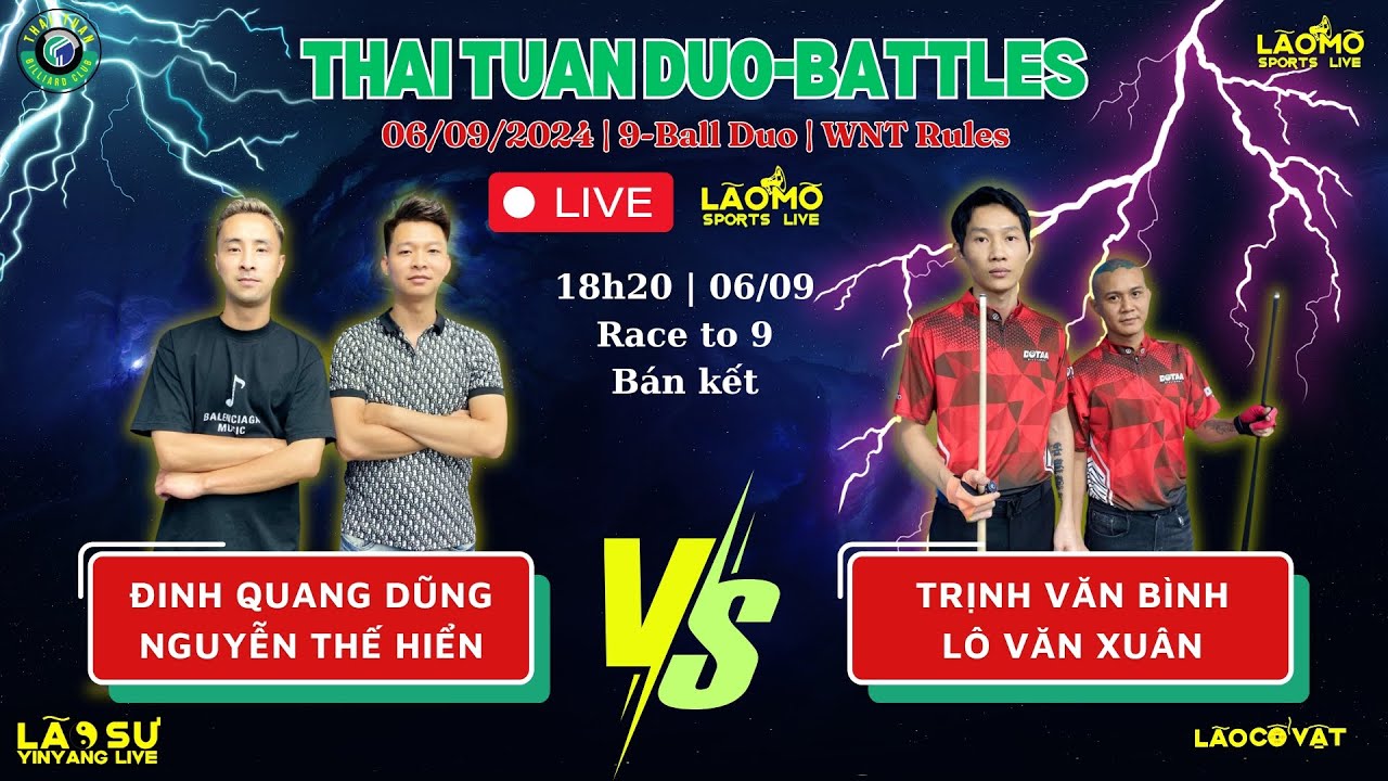 Live: Bình Chuẩn - Xuân N.A vs Hiển Tiger - Đầu Moi | Bán kết | Race 9 ...