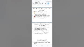 Structure And Function of Animals Part 2
