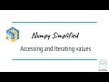 Numpy Tutorials | Accessing and Iterating values in Arrays | AI Simplified