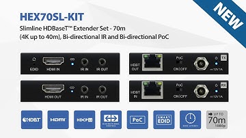 HEX70SL-KIT - Slim Line HDBaseT Extender