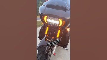 @eaglelightsco LED Projection Headlight with Vent Insert Lights and ForkFlares #roadglide #fltrx