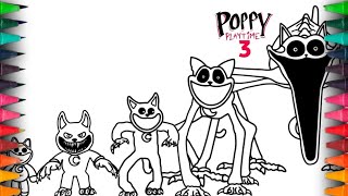 Poppy Playtime Chapter 3 New Coloring Pages / How to Color EVOLUTION OF CATNAP BOSSES