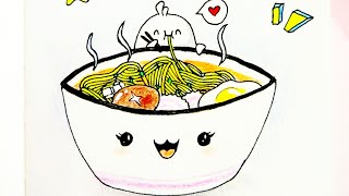 Cute Kawaii Mini Doodle : I LOVE NOODLES | Coloring
