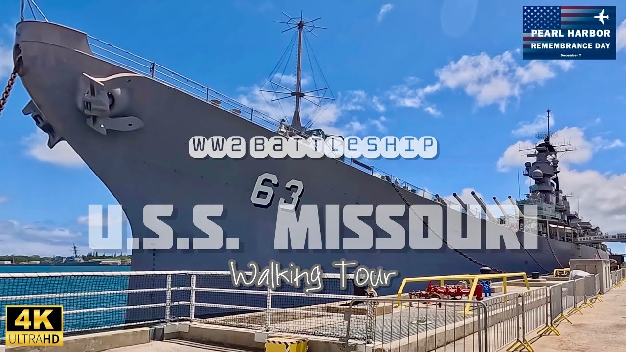 USS MISSOURI Battleship | Pearl Harbor | 4K Walking tour