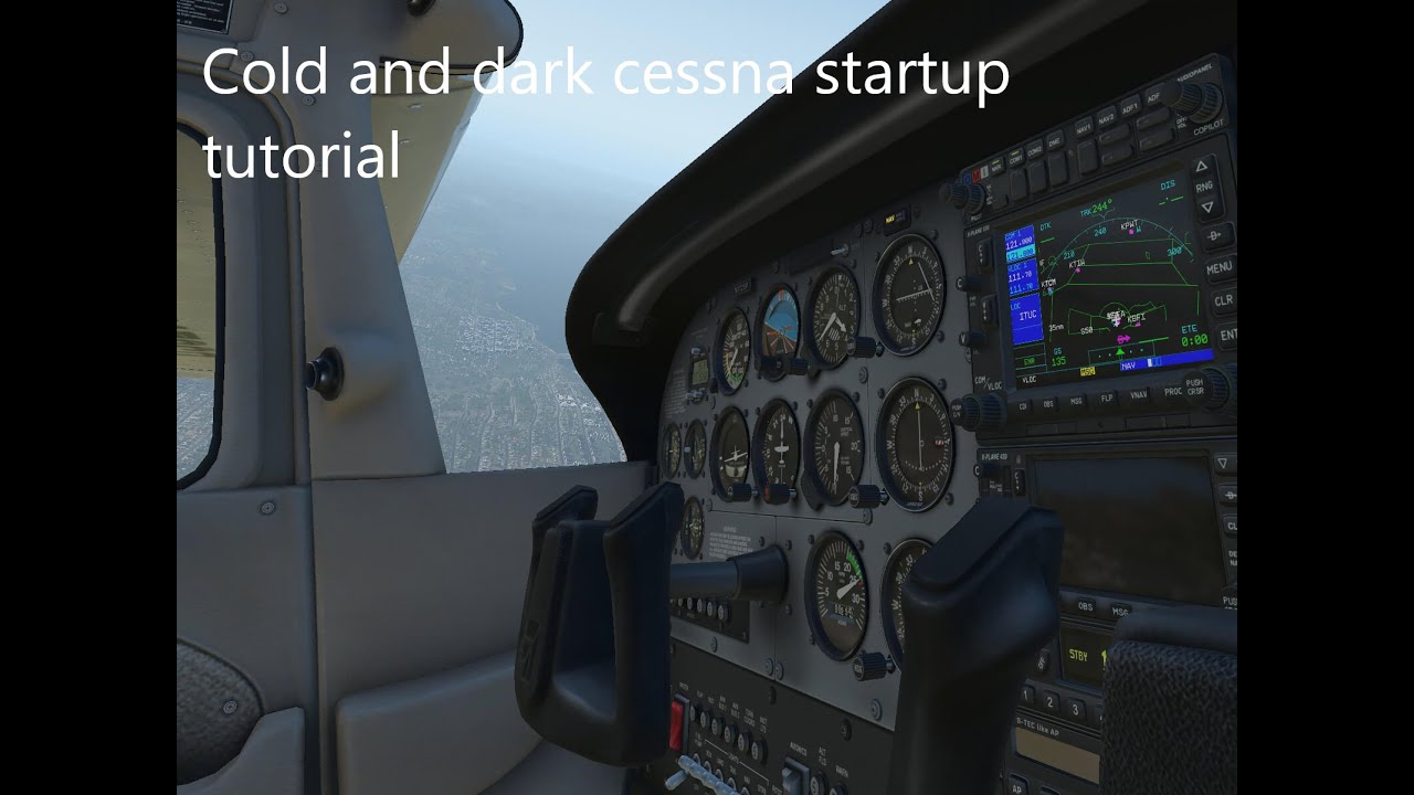 cessna cold and dark startup tutorial - YouTube