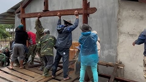 Sau bão số 13 // Cả làng dựng nhà trong xóm - Mời các bác cùng xem - tronpiu vlog