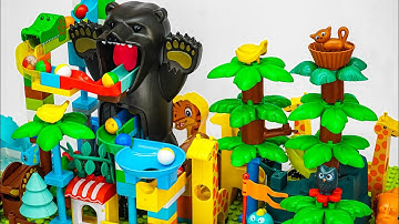 Satisfying Building Blocks Marble Run ASMR | Compilation of Cute Animals block coaster