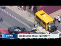 Students taken to hospital after school bus crash in Everett