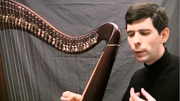 Your first harp lesson - getting ready to play the harp