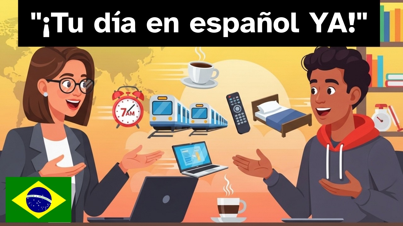 ¡Cómo mejorar tu ESPAÑOL rápido! | ¿Cómo es tu día? para principiantes BR | Podcast en español
