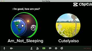 Zoom meeting @cutelyalso2581 and @Am_Not_Sleeping