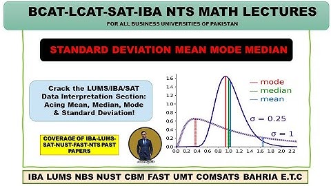 STANDARD DEVIATION, MEAN, MEDIAN & MODE | TABULAR DATA PROBLEMS | BCAT MATHS | LUMS/IBA/SAT/NBS/NTS