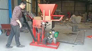 Clay eco interlocking brick making machine #clay-block #construction #africa #building