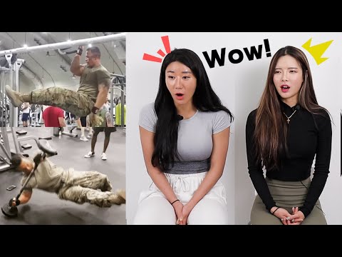 Korean <strong>Fitness</strong> <strong>Model</strong> Surprised  by U.S. military training